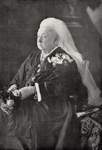 Dronning Victoria (1819-1901) ca. 1899 (svart-hvitt fotografi)